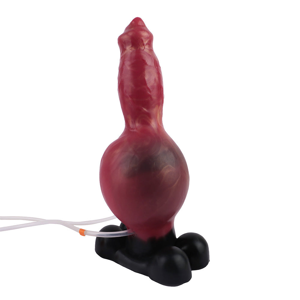 9 Inch Realistic Red Dog Ejaculating Dildo
