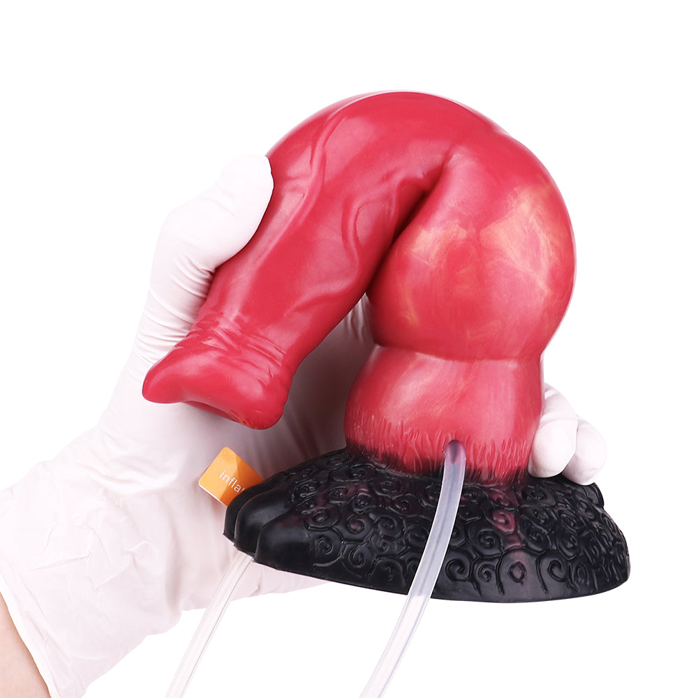 8 Inch Animal Knot Inflatable Squirting Dildo