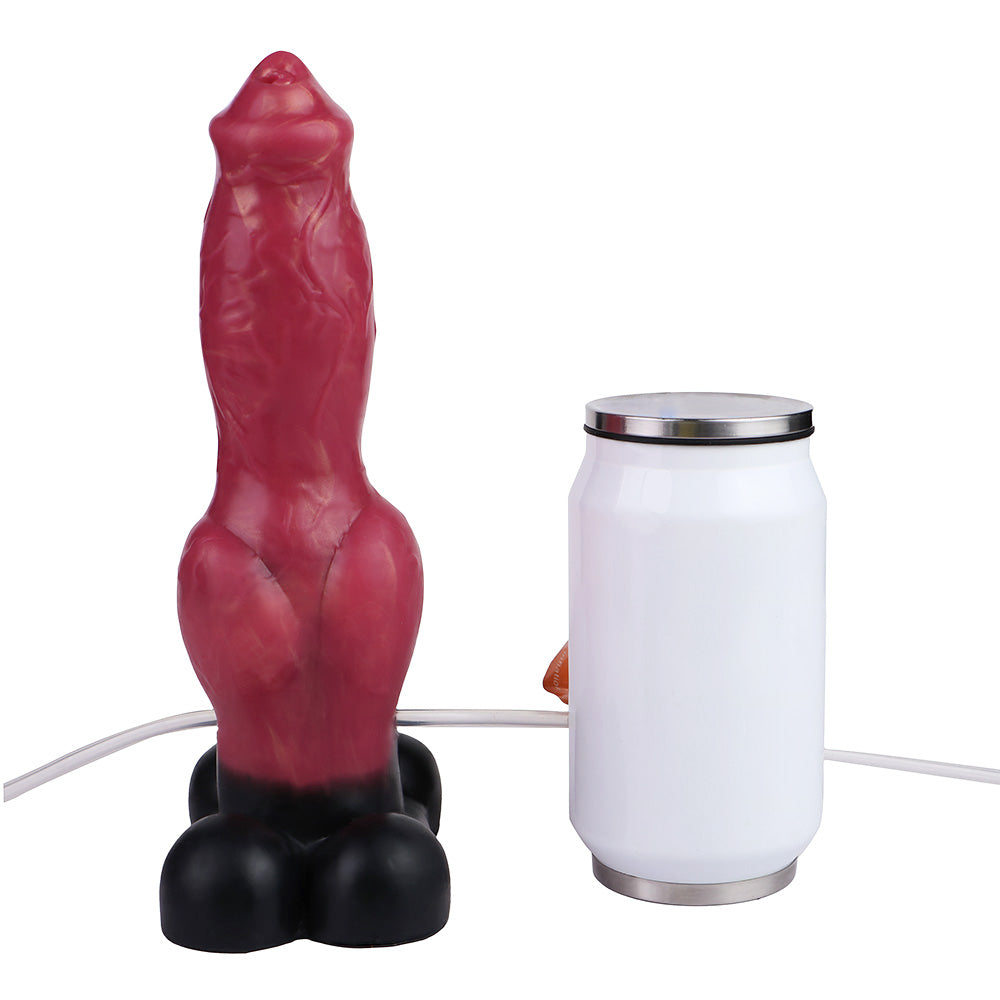 9 Inch Realistic Red Dog Ejaculating Dildo