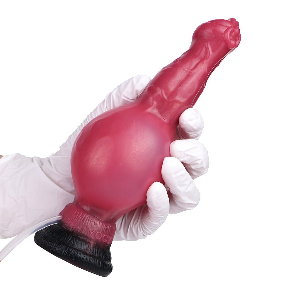 7 Inch Silicone Dog Ejaculating Inflatable Dildo