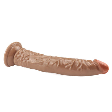 8 Inch Slim Realistic Brown Dildo