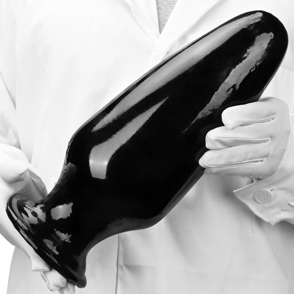 Enormous Anal Toys 12 Inch Black Conical Dildo