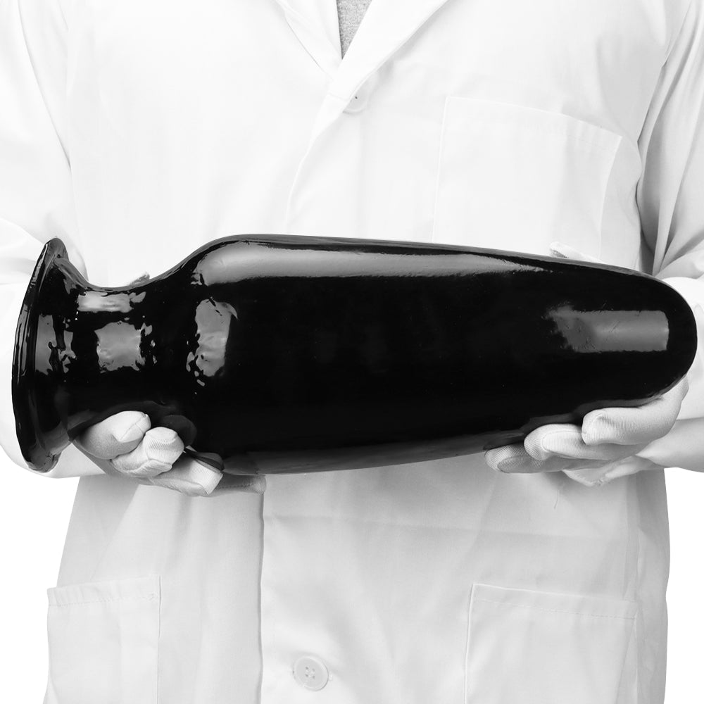 Enormous Anal Toys 12 Inch Black Conical Dildo
