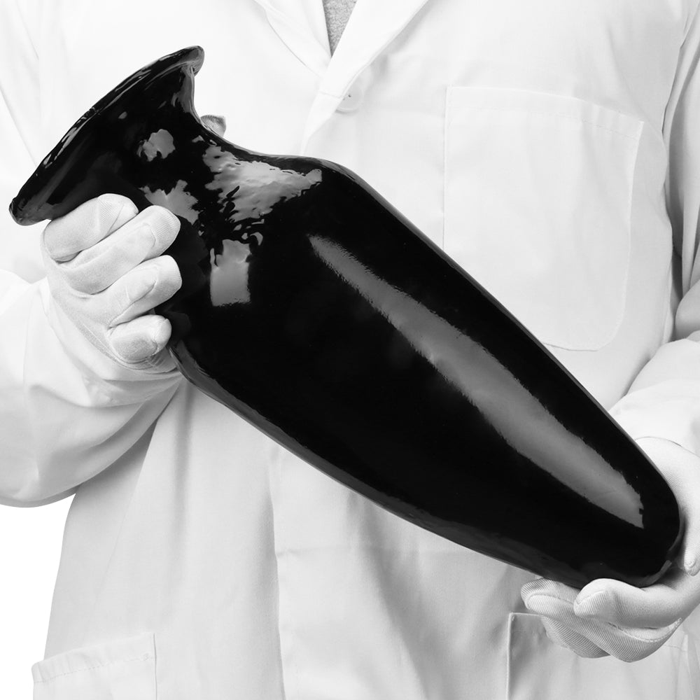 Enormous Anal Toys 12 Inch Black Conical Dildo
