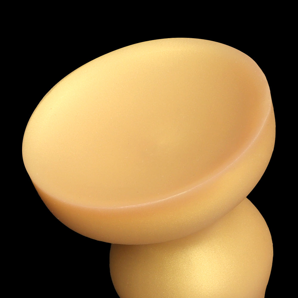 Long Anal Dildo Gold Silicone Beads
