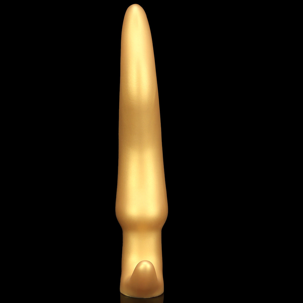 Giant Gold S Shaped Silicone Long Anal Plug