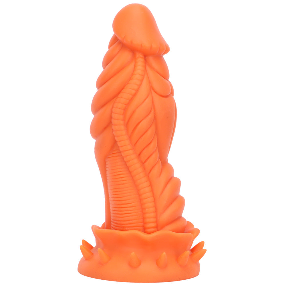 3 Inch Thick Orange Textured Monster Dildo