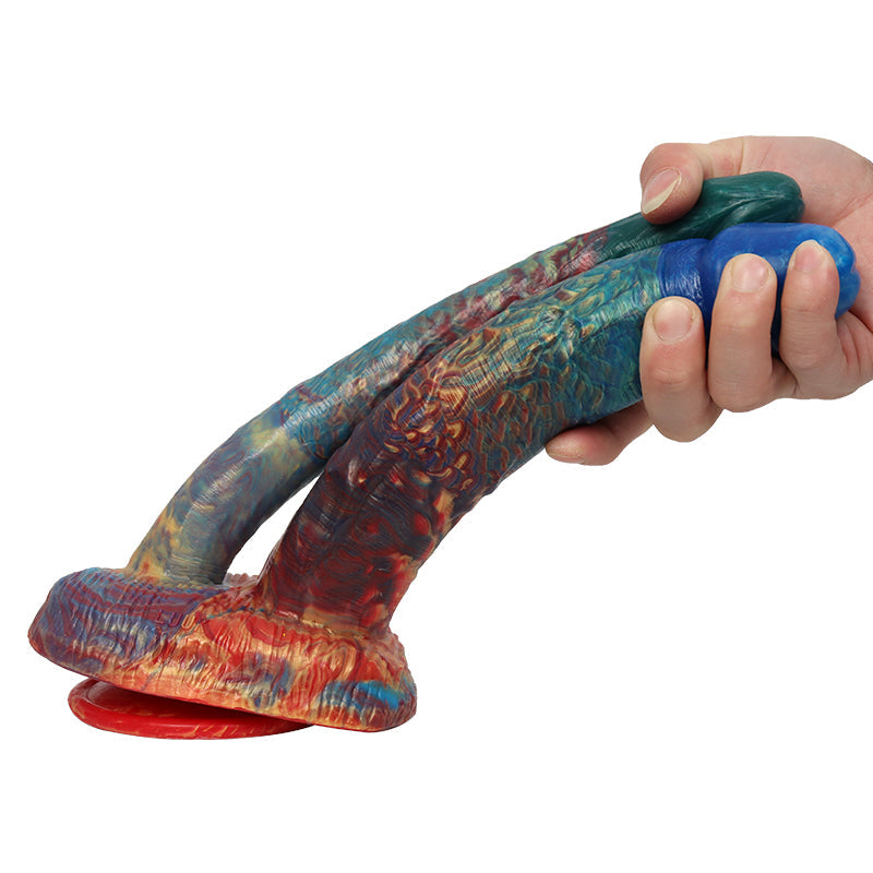 10 Inch Color Lesbian Double Penetration Dildo
