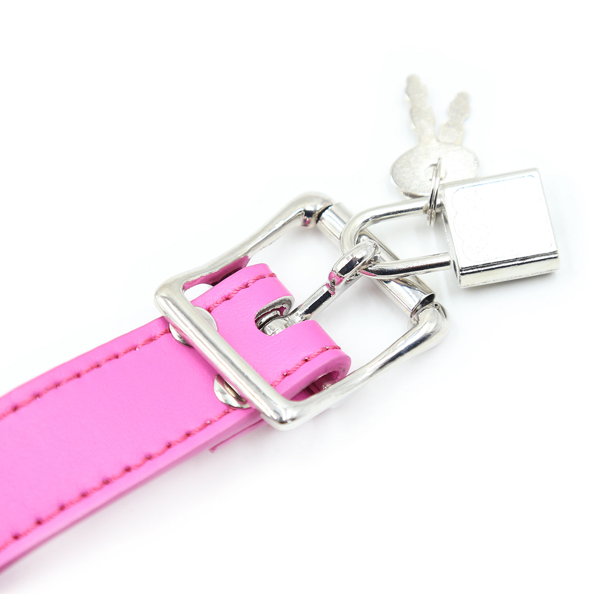 Pink leather Slave Black Face Dildo