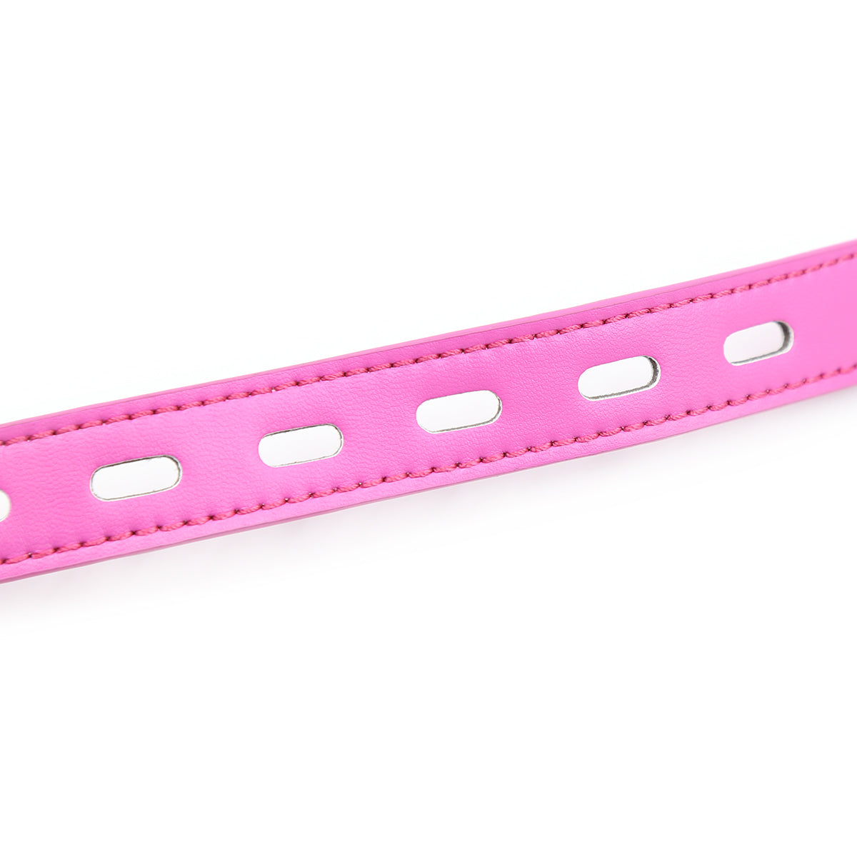 Pink leather Slave Black Face Dildo