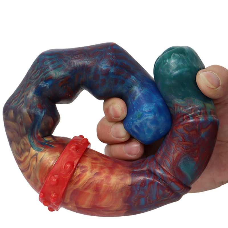 13 Inch Colorful Fantasy Dragon Double Dildo