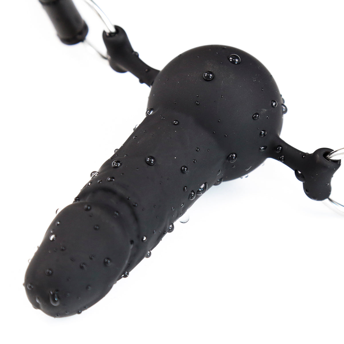 Black Leather Bondage BDSM Dildo Gag