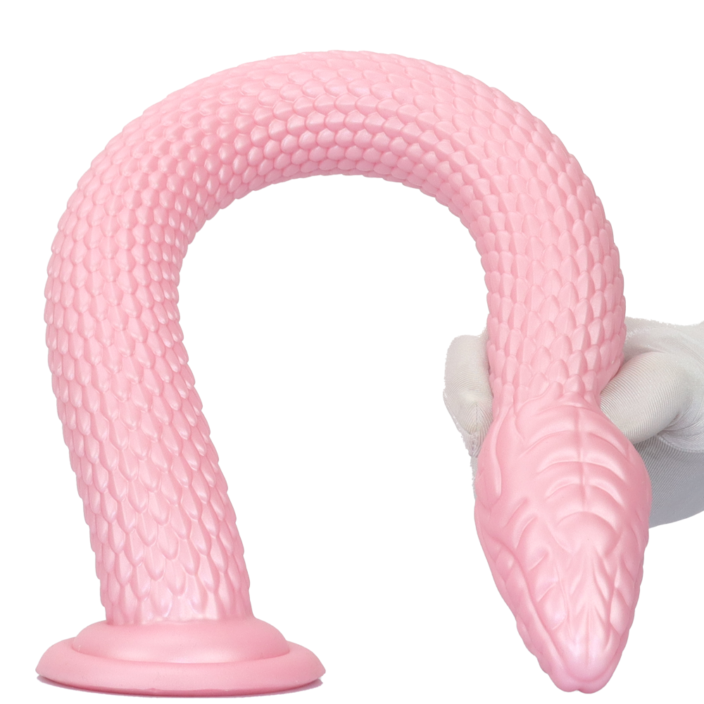21 Inch Pink Soft Snake Fantasy Dildo