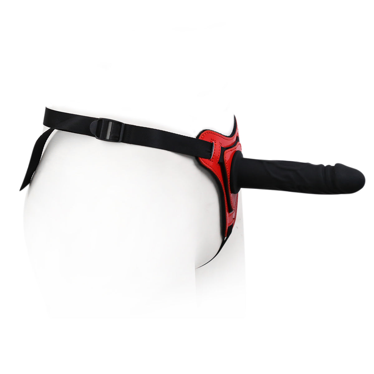 Small Strap On Dildo Removable Solid Black Cock