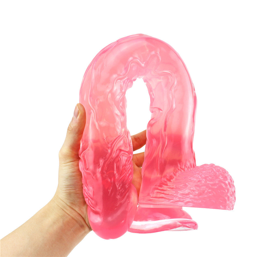 Pink Extra Long 16 Inch Jelly Dildo