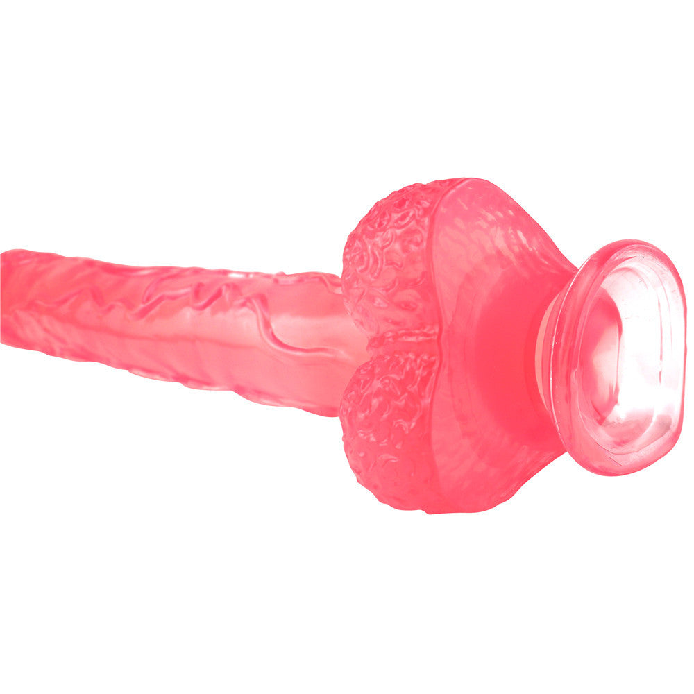 Pink Extra Long 16 Inch Jelly Dildo
