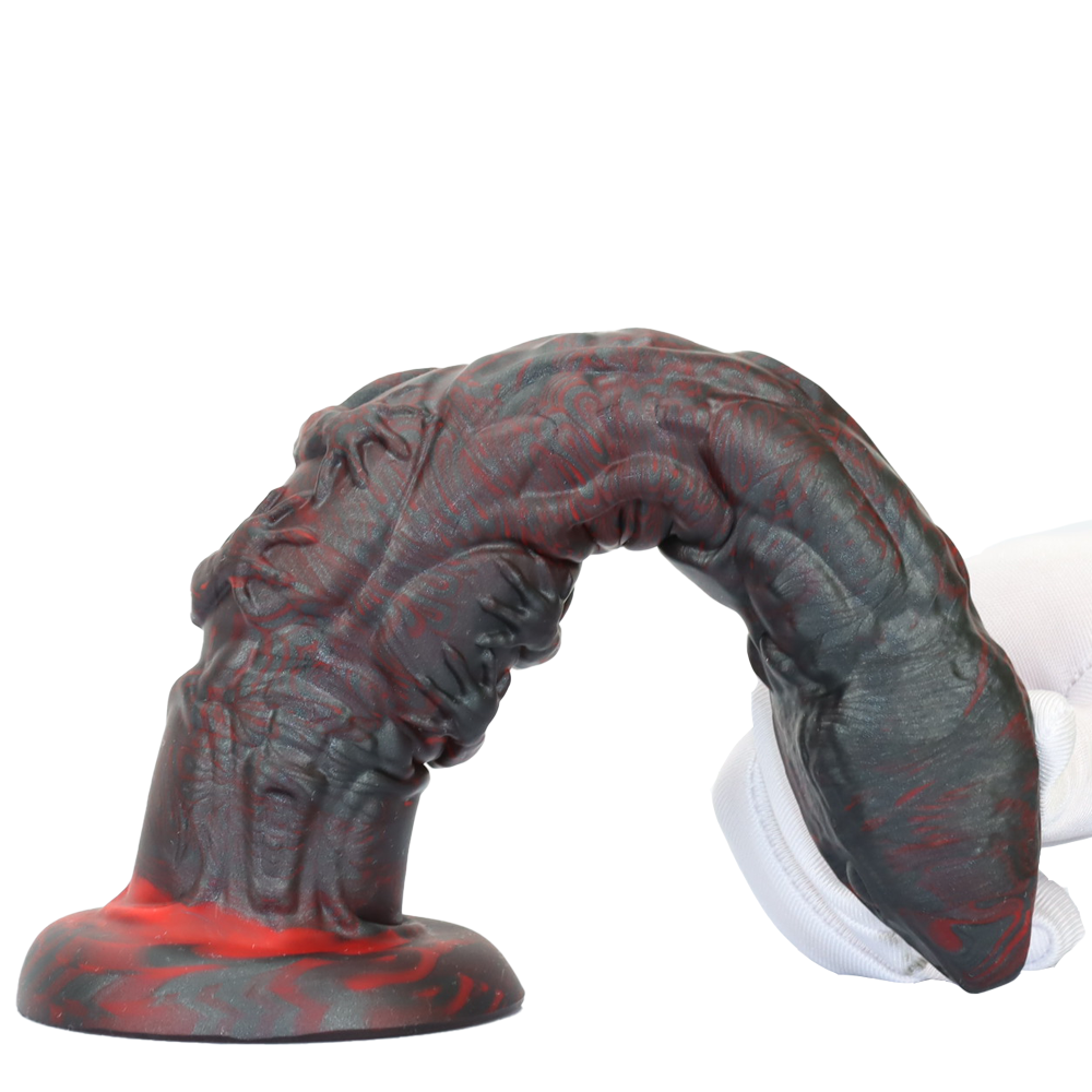 8 Inch Black Mutant Snake Monster Dildo