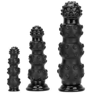 Black Beaded Monster Tentacle Knot Dildo