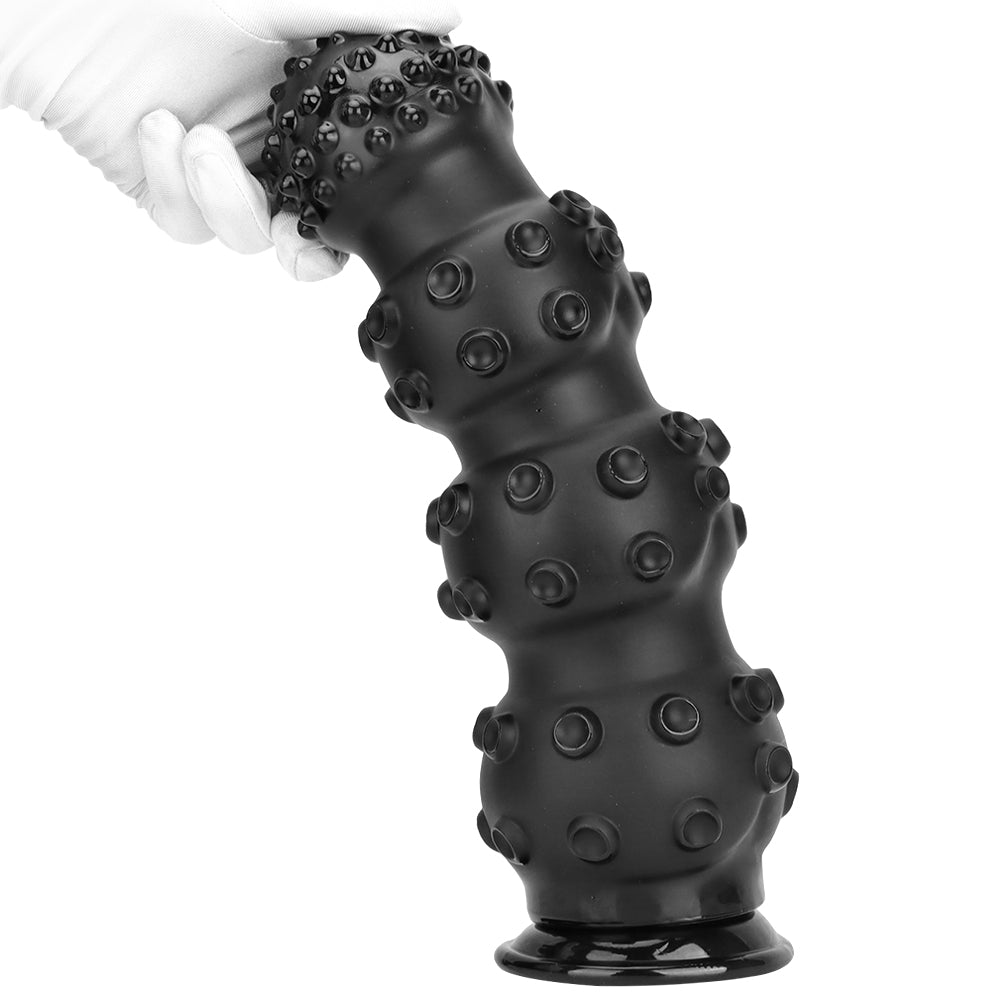 Black Beaded Monster Tentacle Knot Dildo