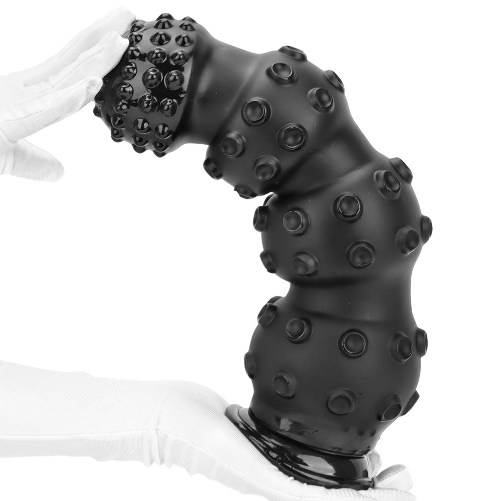 Black Beaded Monster Tentacle Knot Dildo