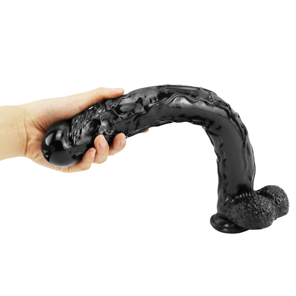 16 Inch Extra Long Black Realistic Huge Dildo