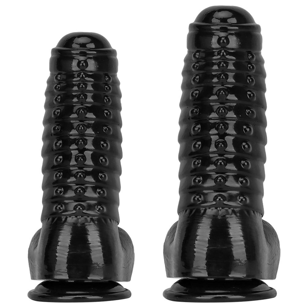 13 Inch Black Raised Huge Monster Dildo