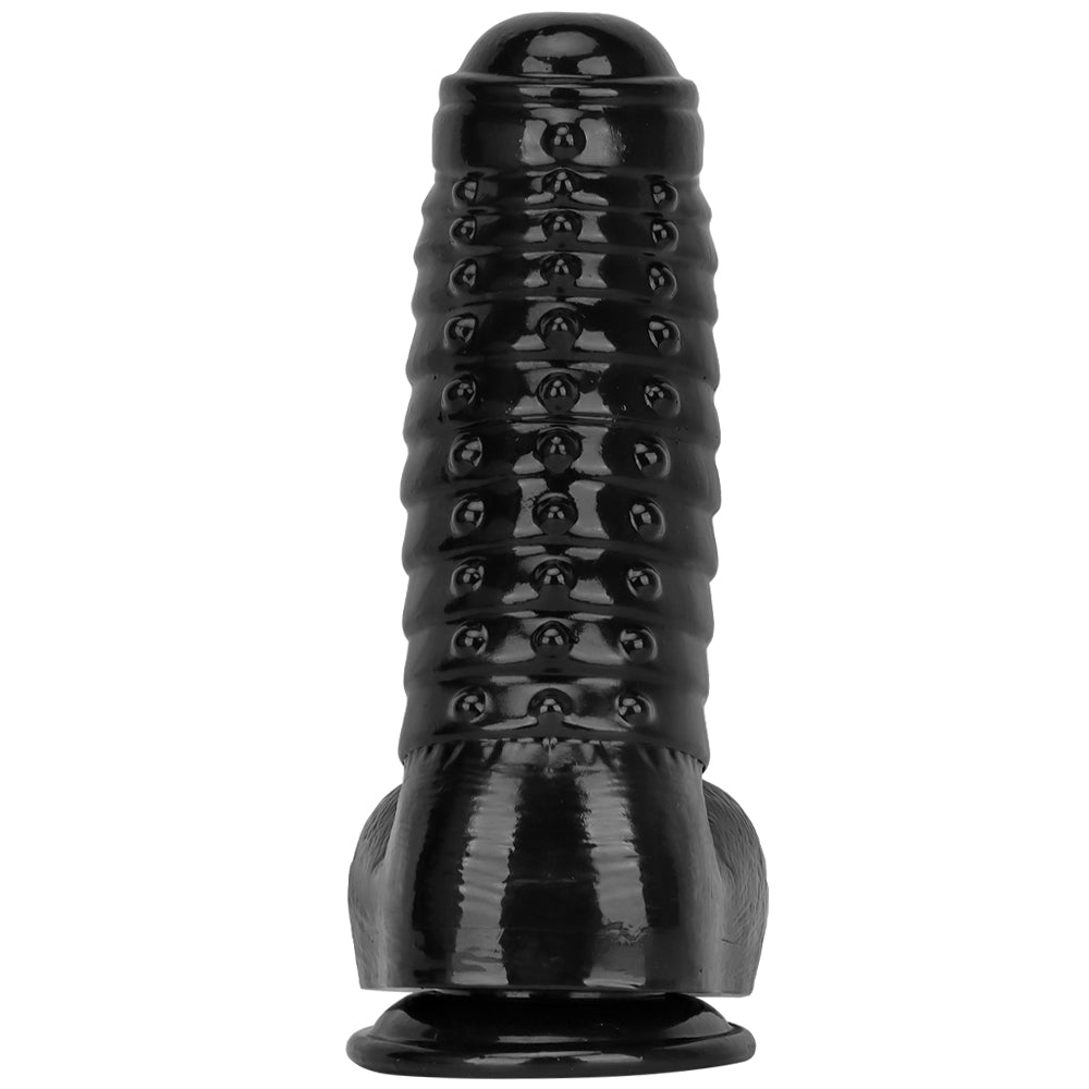 13 Inch Black Raised Huge Monster Dildo