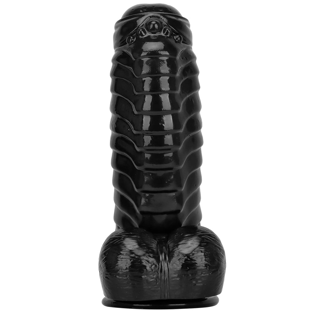 13 Inch Black Raised Huge Monster Dildo