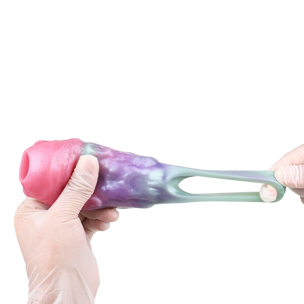 5 Inch Silicone Fantasy Monster Open Penis Sleeve