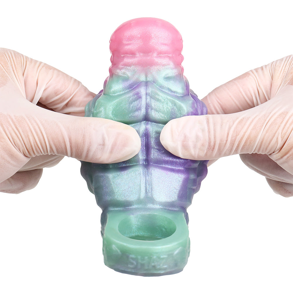 5 Inch Monster Texture Opening Penis Sleeve