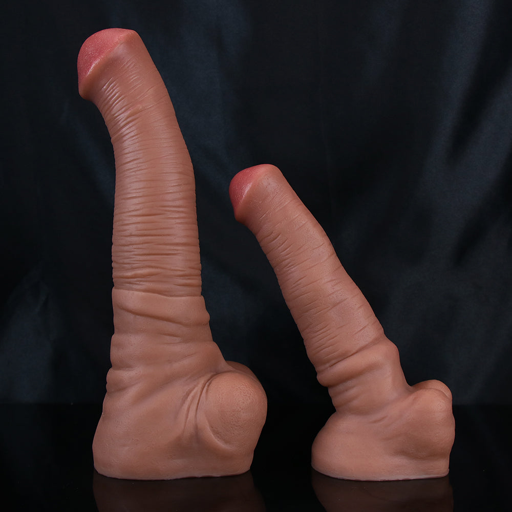 Real Wrinkled Loose Skin Horse Cock Dildo