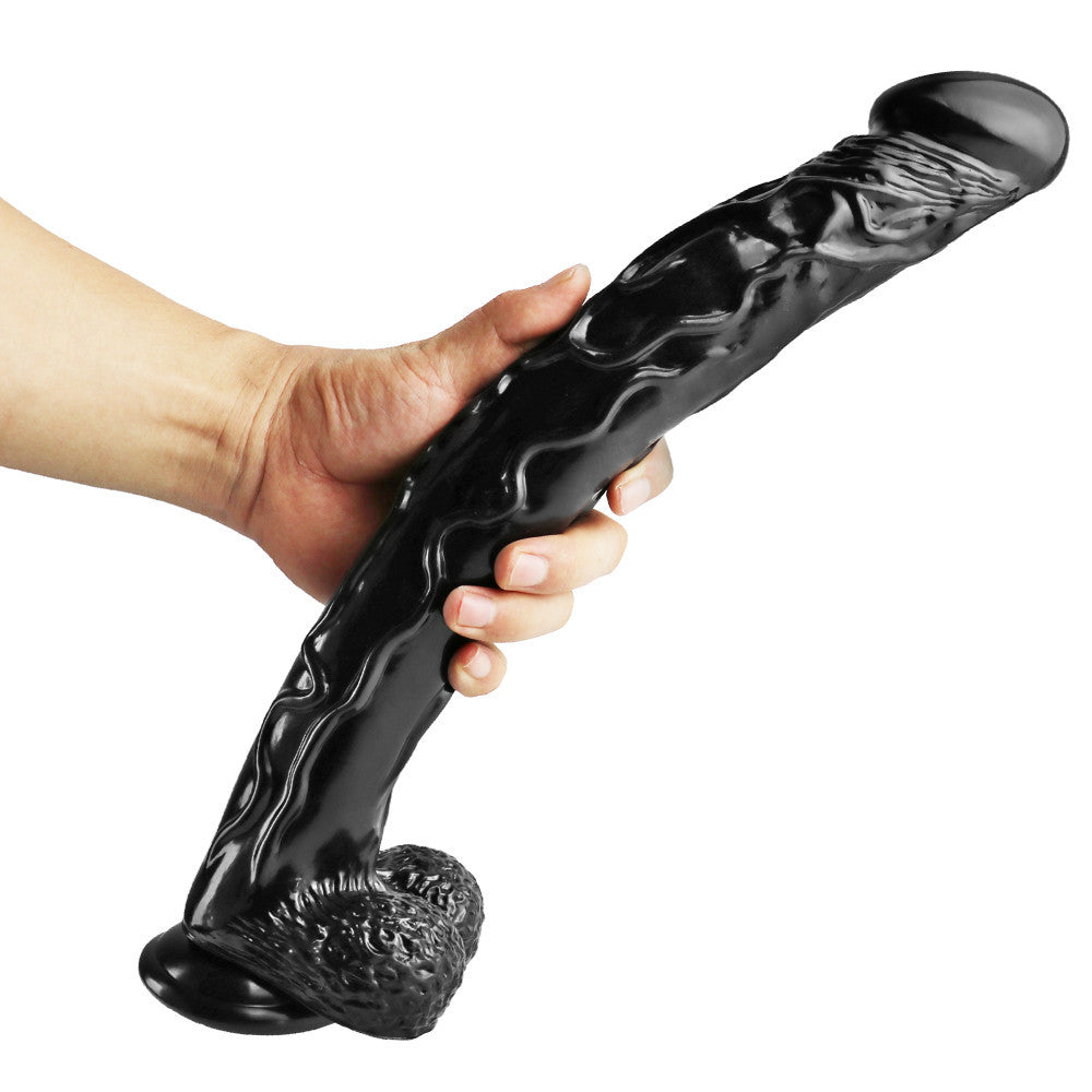 16 Inch Extra Long Black Realistic Huge Dildo