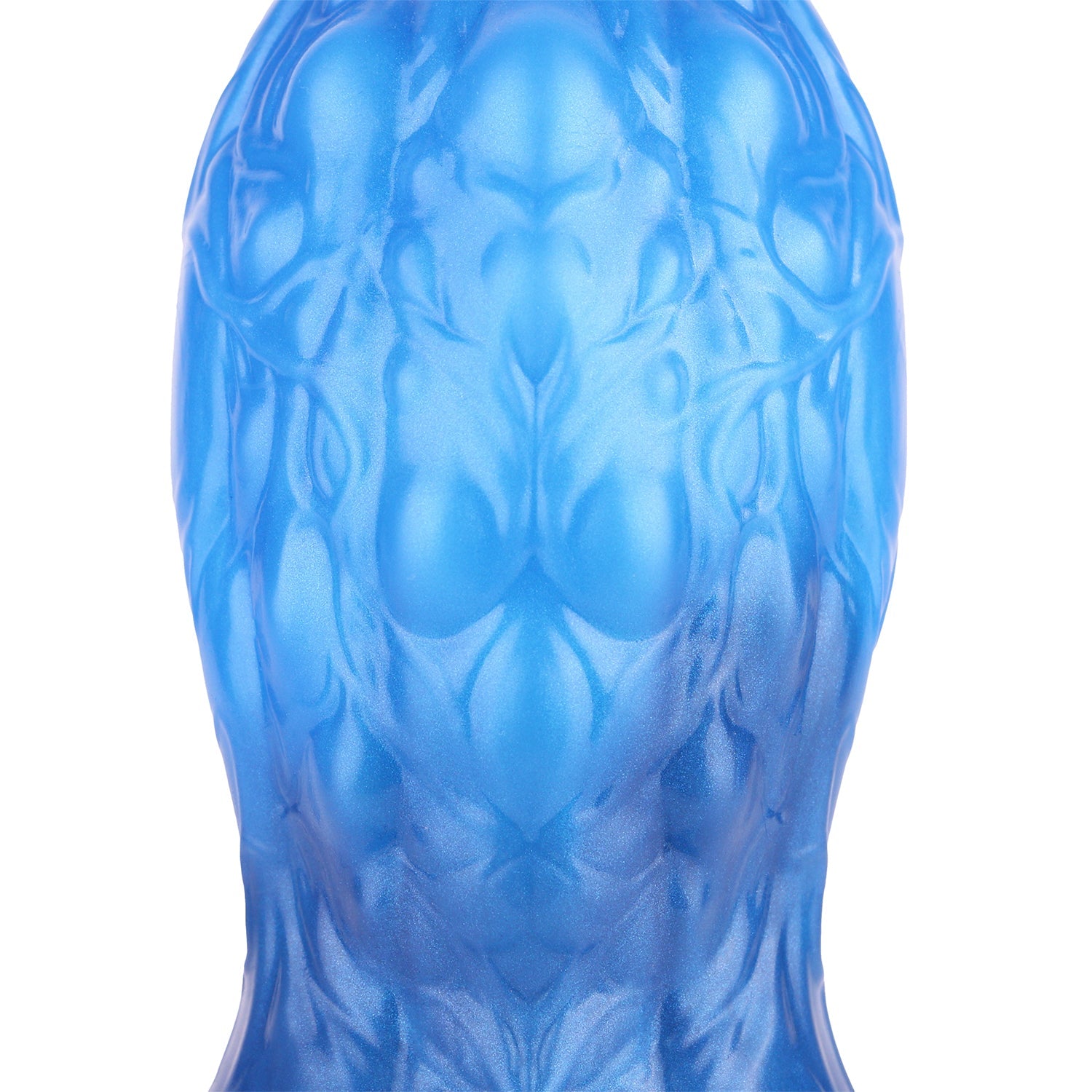 8 Inch Blue Dual Density Dog Knot Dildo
