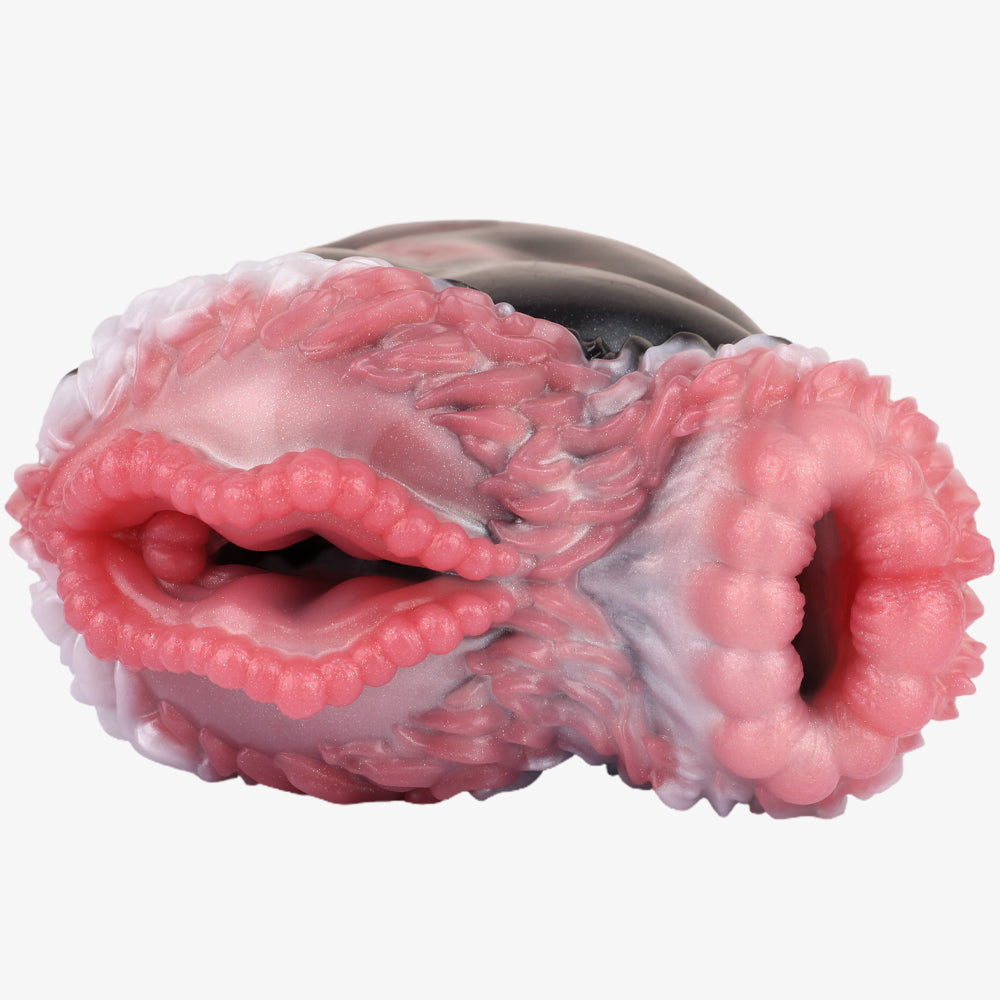 Double Channel Fluffy Silicone Fantasy Pocket Pussy