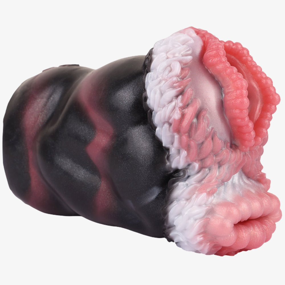Double Channel Fluffy Silicone Fantasy Pocket Pussy