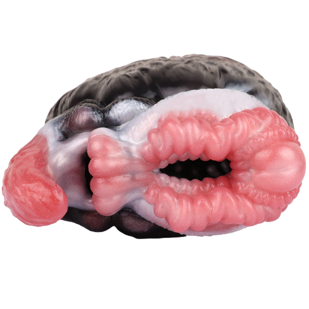 Double Channel Silicone Black Wolf Pocket Pussy