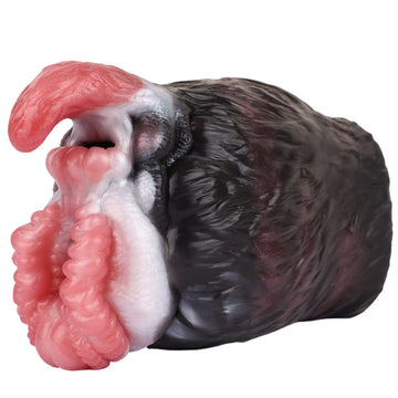 Double Channel Silicone Black Wolf Pocket Pussy