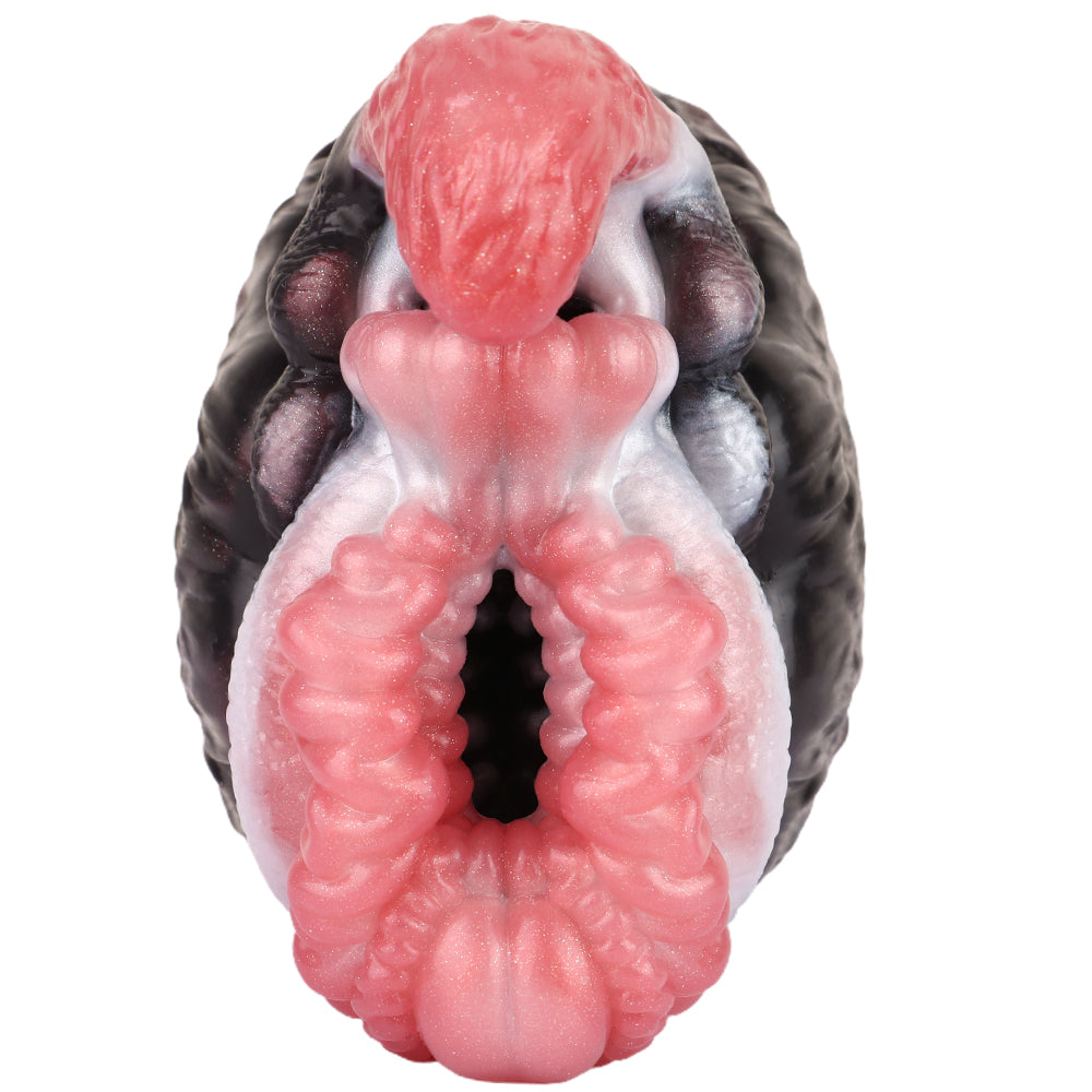 Double Channel Silicone Black Wolf Pocket Pussy
