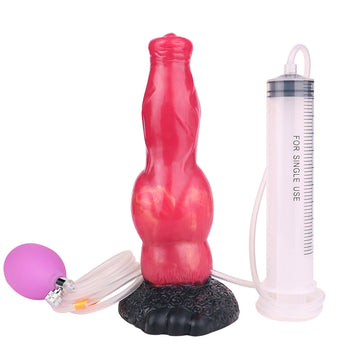 8 Inch Animal Knot Inflatable Squirting Dildo
