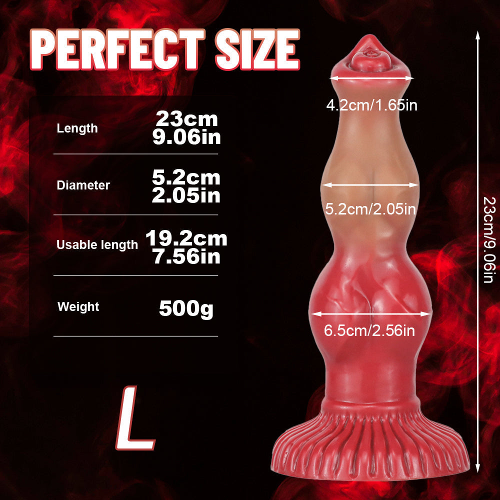 Realistic Canine Silicone Dildo with Knot