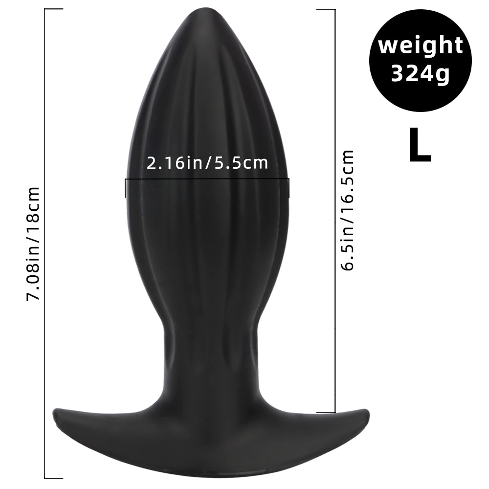 Elliptical Conical Silicone Giant Butt Plug Kit