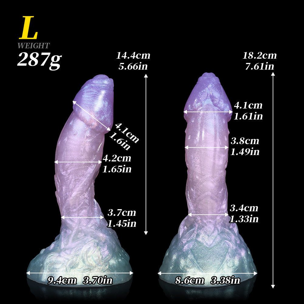 8 Inch Silicone Fantasy Curved Dildo