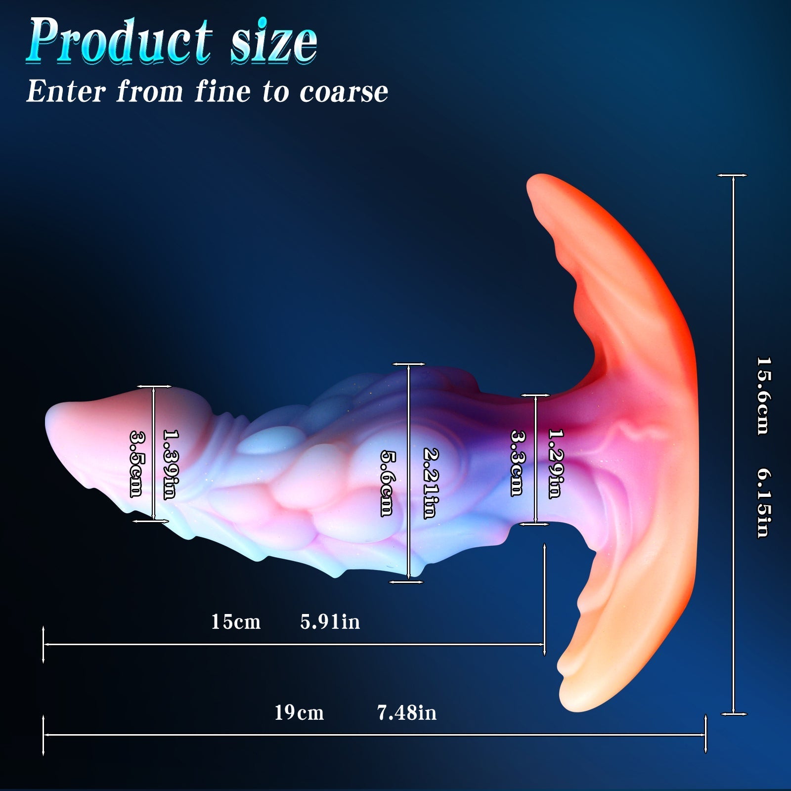 Colorful Silicone Dragon Butt Plug Anal Dilation