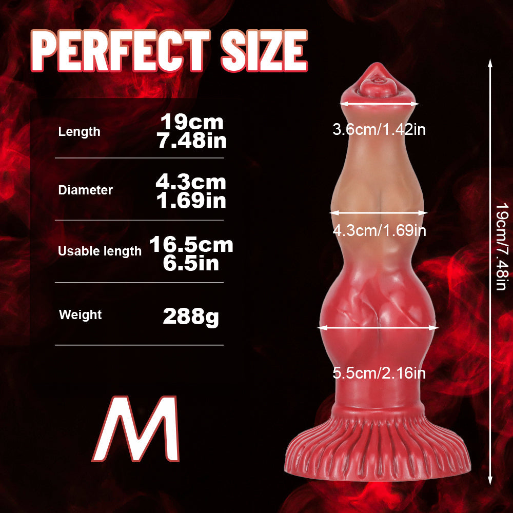 Realistic Canine Silicone Dildo with Knot