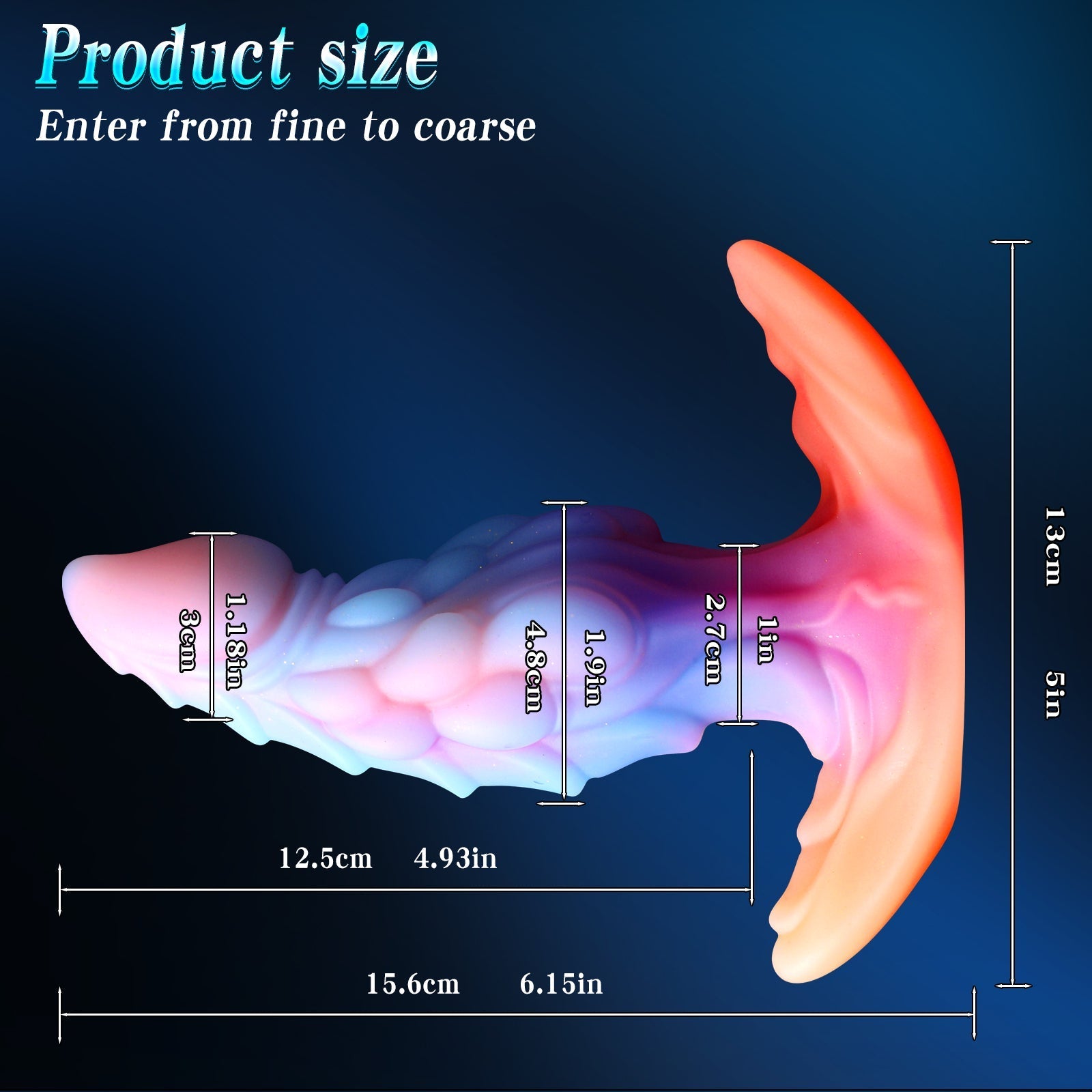 Colorful Silicone Dragon Butt Plug Anal Dilation