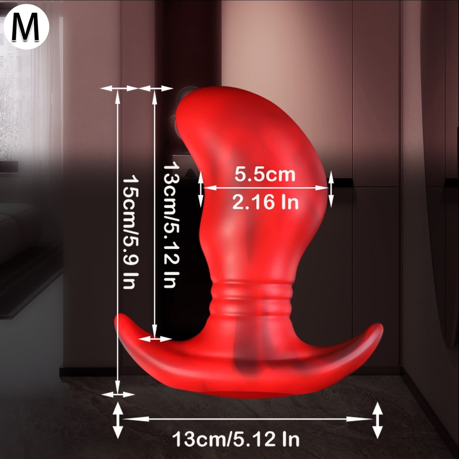 Red Silicone Ball Large Butt Plug