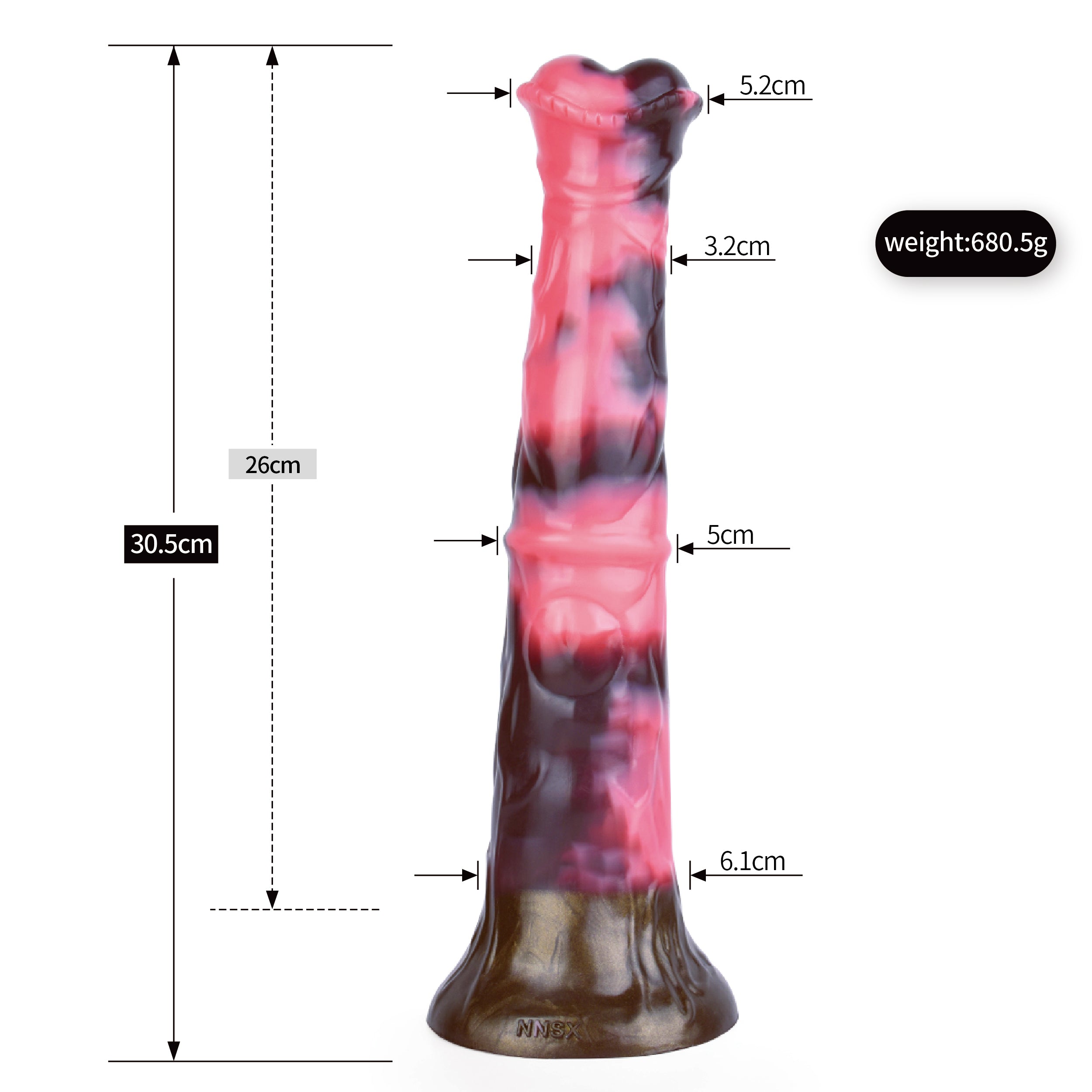 12 Inch Flower Glans Penis Horse Dildo