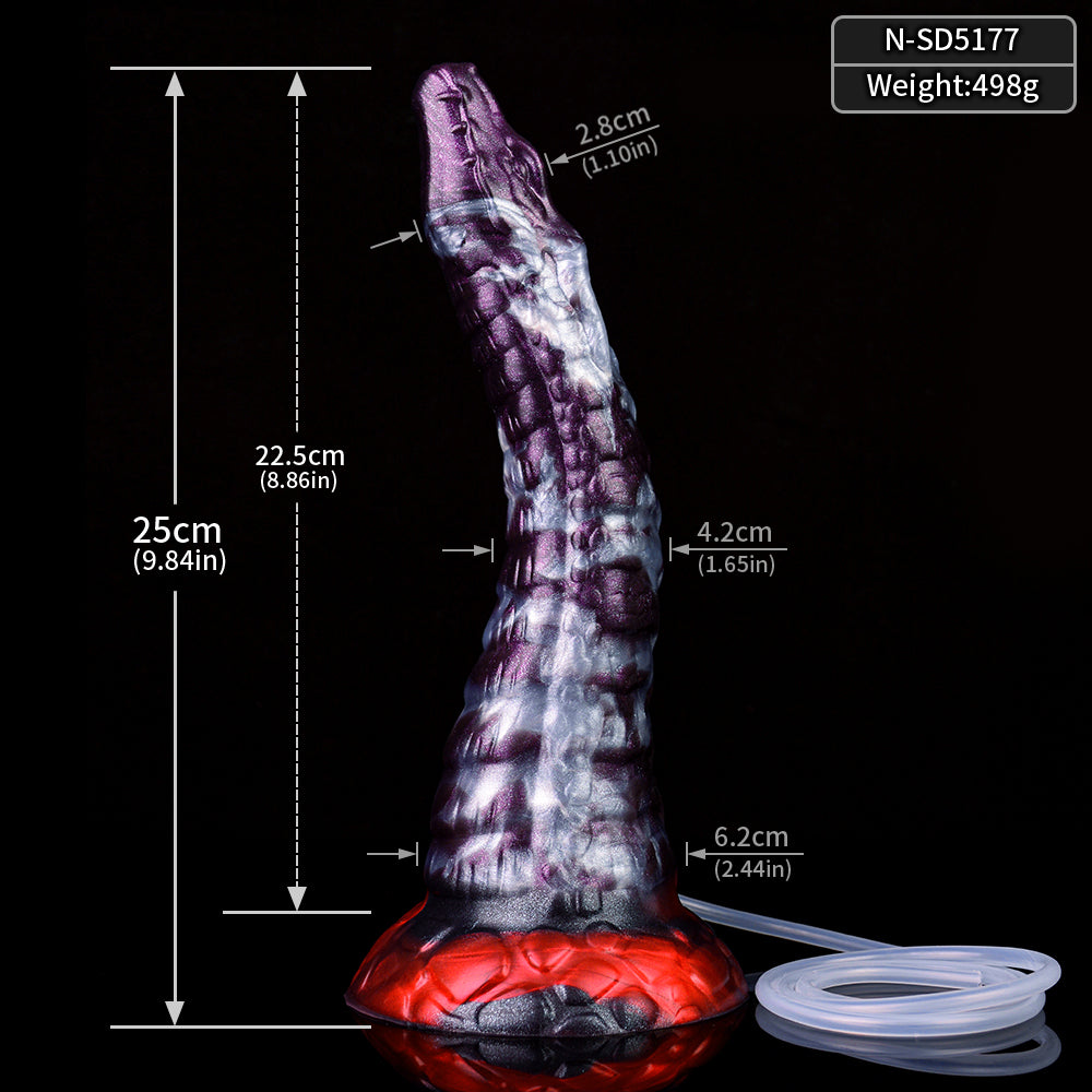 9 Inch Dark Purple Dragon Squirting Dildo