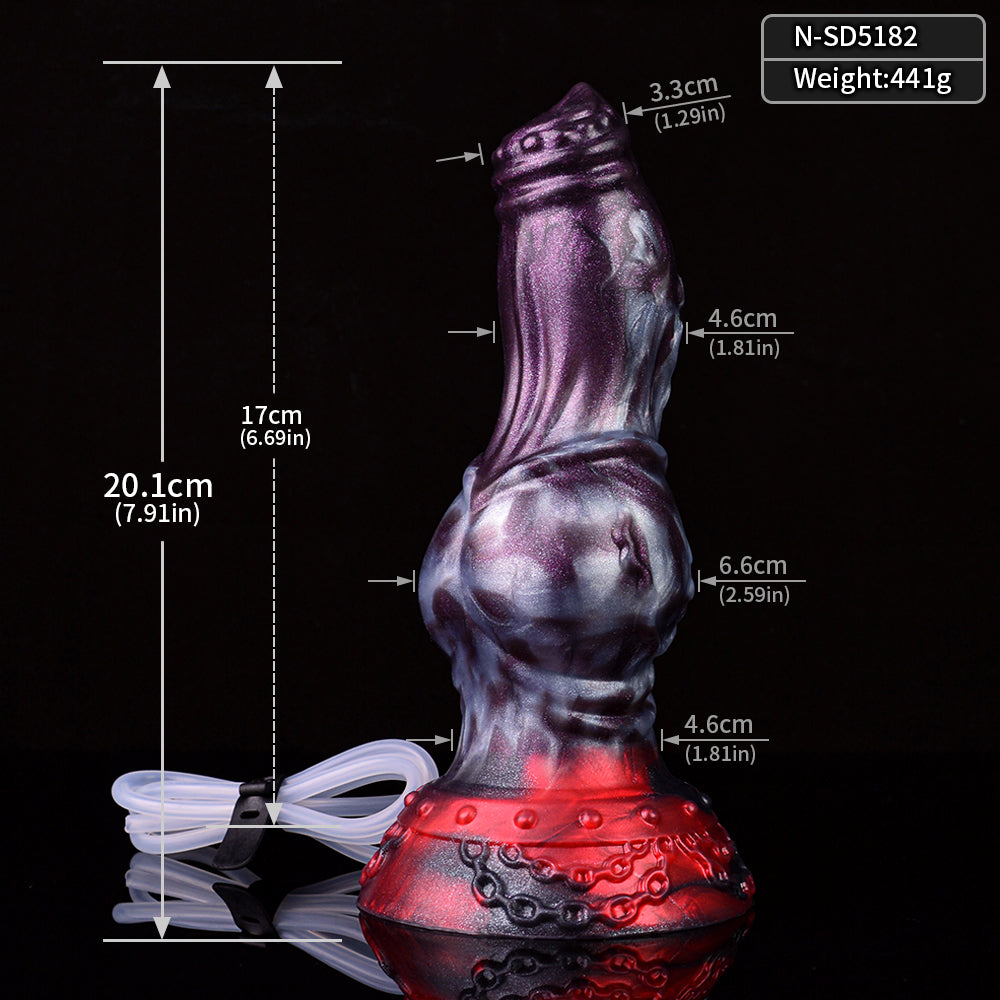 7 Inch Squirting Fantasy Knot Dog Dildo