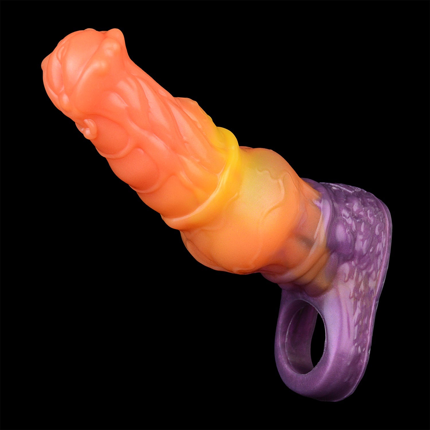 6 Inch Orange Knot Horse Cock Sleeve